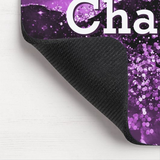 Paarse naam van het marmer-monogram muismat (Hoek)