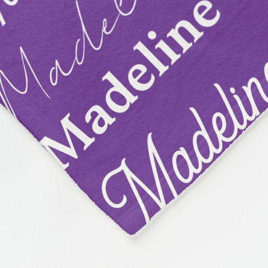 Paarse naamcollage Fleece Deken (Hoek)