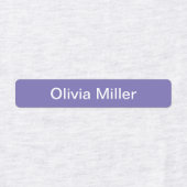 Paarse naamlabels voor schoolkamp kinderopvang labels (Design 1)