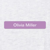 Paarse naamlabels voor schoolkamp kinderopvang labels (Design 2)