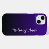 Paarse naar zwart Case-Mate iPhone case (Achterkant (horizontaal))