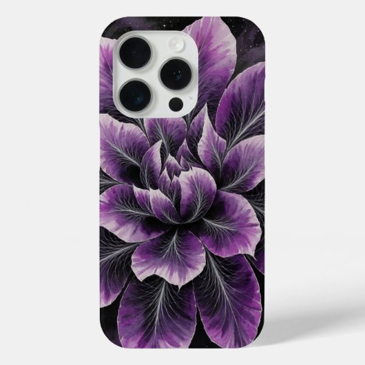 Paarse Nacht Hemel Botanische Kunst Case-Mate iPhone Case (Achterkant)