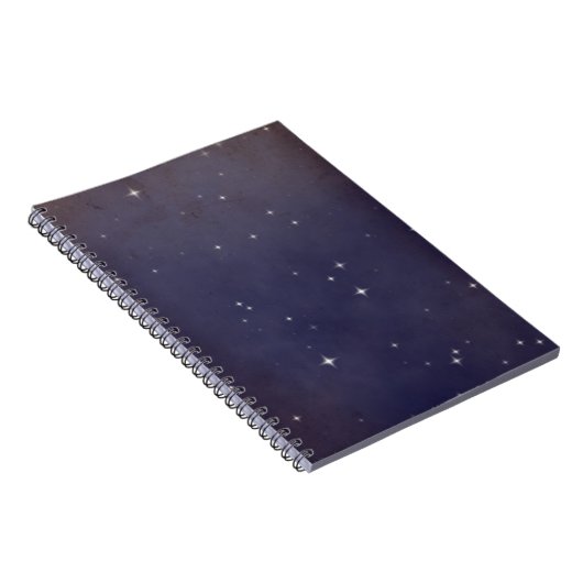 Paarse nachtsterren in het veld Faded Notitieboek (Rechterzijde)