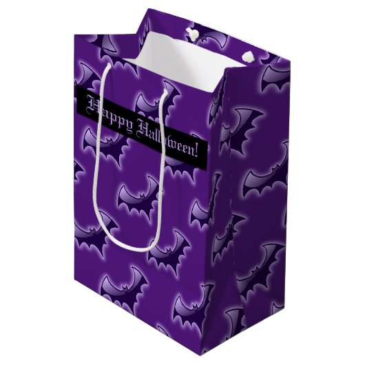 Paarse nachtvleertas medium cadeauzakje (Voorkant Gekanteld)
