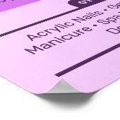 Paarse nagelsalon, make-upkunstenaar (horizontaal) poster (Hoek)