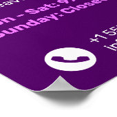 Paarse nagelsalon, schoonheidssalon, make-upkunste poster (Hoek)