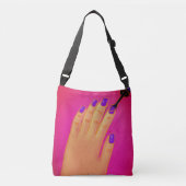 Paarse Nail Tech Canvas tas (Voorkant)