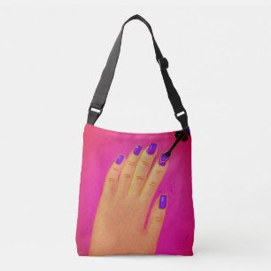 Paarse Nail Tech Canvas tas