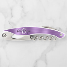 Paarse namaak geborsteld metalen monogram schrift