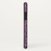 Paarse namaak glitterschittertextuur met een kat Case-Mate iPhone case (Achterkant / rechts)