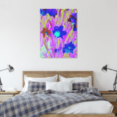 'Paarse narcissen' Canvasprint met lijst Canvas Afdruk (Insitu (Slaapkamer))