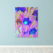'Paarse narcissen' Canvasprint met lijst Canvas Afdruk (Insitu (Houten vloer))