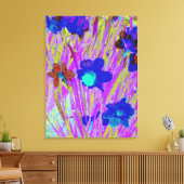 'Paarse narcissen' Canvasprint met lijst Canvas Afdruk (Insitu (Woonkamer))