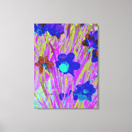 'Paarse narcissen' Canvasprint met lijst Canvas Afdruk