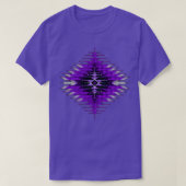 Paarse Native American Southwest Style Sunburst T-shirt (Design voorkant)