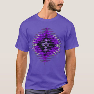 Paarse Native American Southwest Style Sunburst T-shirt