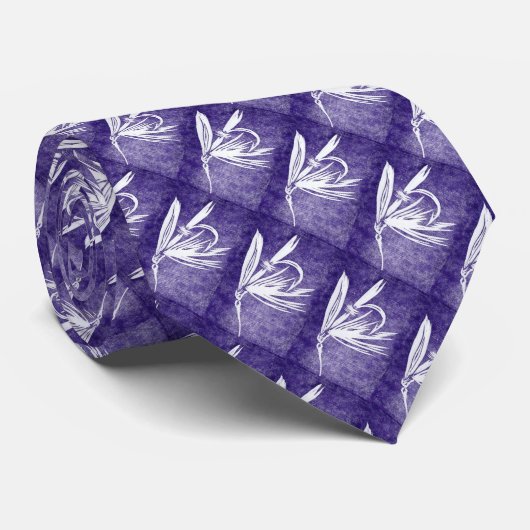 "Paarse natte vliegen" forel Stropdas (Opgerold)