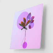 Paarse Natuur Abstracte wandklok (Hoek)