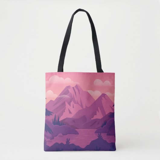 Paarse Natuur Tote Bag (Voorkant)