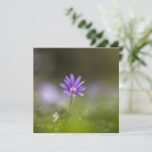 Paarse Natuur voorbloem Fotokaart (Staand voorkant)