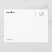 Paarse natuurlijke Amethyst-krystals minerale foto Briefkaart (Achterkant)