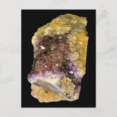 Paarse natuurlijke Amethyst-krystals minerale foto Briefkaart (Voorkant)