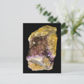 Paarse natuurlijke Amethyst-krystals minerale foto Briefkaart (Staand voorkant)