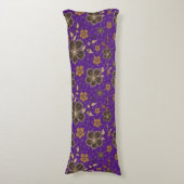 Paarse natuurlijke bloem lichaam kussen (Voorkant Verticaal)