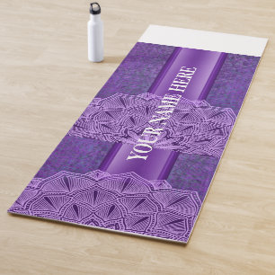 Paarse Natuurlijke Mandala Floral Yogamat