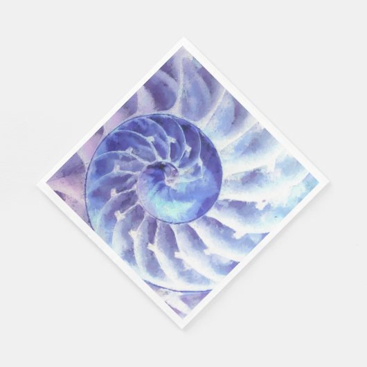 Paarse Nautilus Art Servet (Hoek)