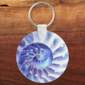 Paarse Nautilus Art Sleutelhanger (Voorkant)