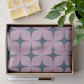 Paarse Navy Blue Mid Century Modern Elegant Boho Tissuepapier (Geschenk)