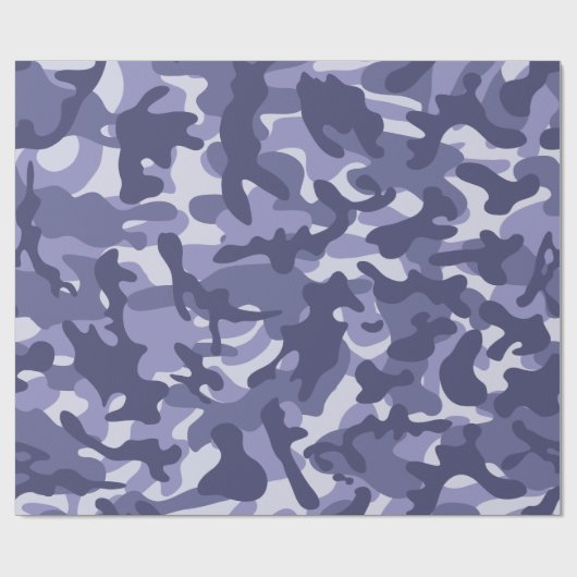 Paarse Navy Camouflage Cadeaupapier (Vlak)