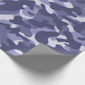Paarse Navy Camouflage Cadeaupapier (Hoek)