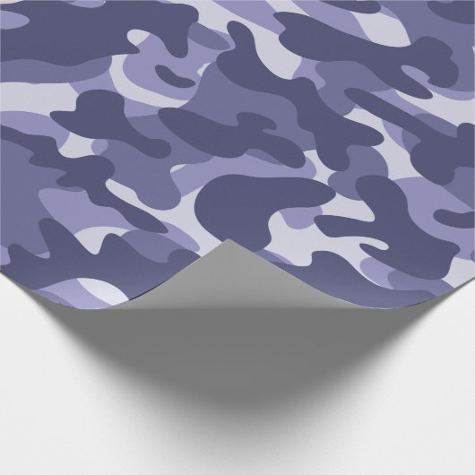 Paarse Navy Camouflage Cadeaupapier (Hoek)