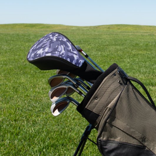 Paarse Navy Camouflage Golfheadcover (Insitu)