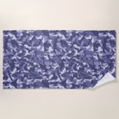 Paarse Navy Camouflage Strandlaken (Voorkant)