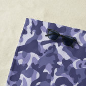 Paarse Navy Camouflage Strandlaken (In situ)
