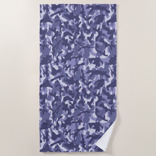 Paarse Navy Camouflage Strandlaken (Voorkant)
