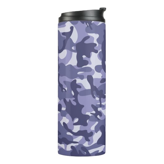 Paarse Navy Camouflage Thermosbeker (Gedraaid links)