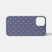 Paarse Navy en witte Polka Dots Telefoon Cases iPhone Hoesje (Achterkant horizontaal)