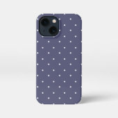 Paarse Navy en witte Polka Dots Telefoon Cases iPhone Hoesje (Achterkant)