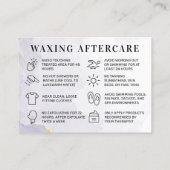 Paarse nazorgkaart voor aangepaste Logo Waxing Visitekaartje (Achterkant)