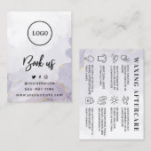 Paarse nazorgkaart voor aangepaste Logo Waxing Visitekaartje (Voorkant / Achterkant)
