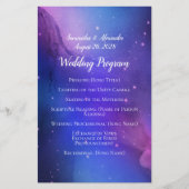 Paarse Nebula Celestial Art buitenruimtetracewedde (Voorkant)