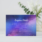 Paarse Nebula Celestial Art buitenruimtetracewedde Informatiekaartje (Staand voorkant)