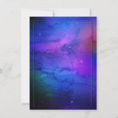 Paarse Nebula Celestial Art buitenruimtetracewedde Kaart (Achterkant)