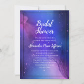 Paarse Nebula Celestial Art buitenruimtetracewedde Kaart (Voorkant)