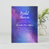 Paarse Nebula Celestial Art buitenruimtetracewedde Kaart (Staand voorkant)