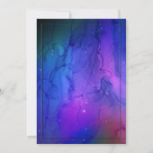 Paarse Nebula Celestial Art buitenruimtetracewedde Kaart (Achterkant)